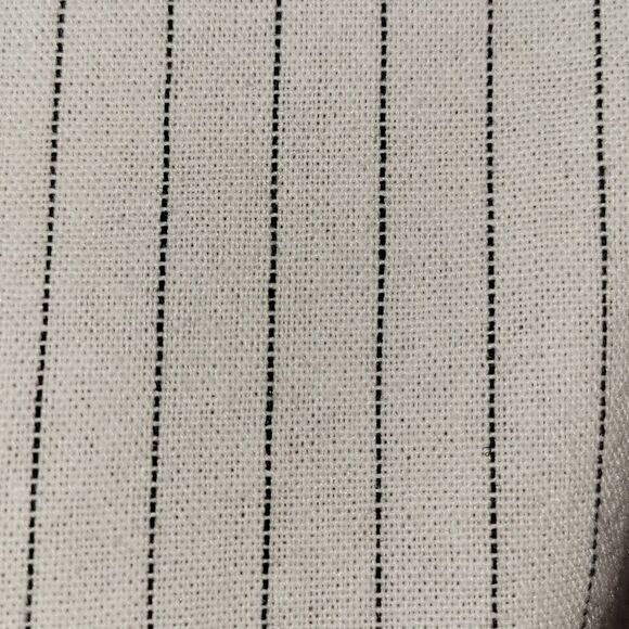 NWOT KITTENISH Short Sleeve Striped Cotton Hemp Tie Front Button Down Up Top L - Picture 5 of 14